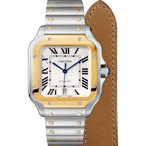 cartier ladies santos automatic watch|cartier santos 100 price uk.